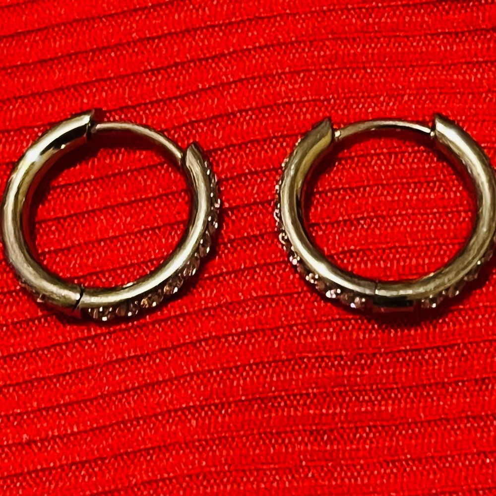 Maison Miru Silver Elegant Silver Tone Earrings - Picture 6 of 17